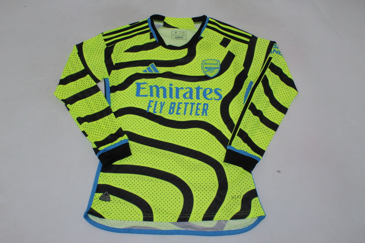 AAA Quality Arsenal 23/24 Away Yellow Long Jersey(Player)